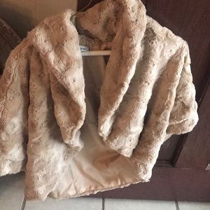 Furry cozy throw over coat